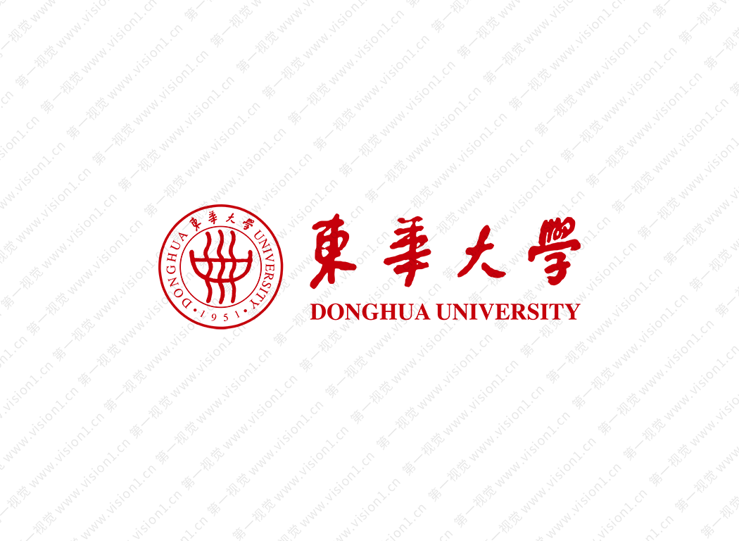东华大学logo校徽PNG透明底ai矢量素材