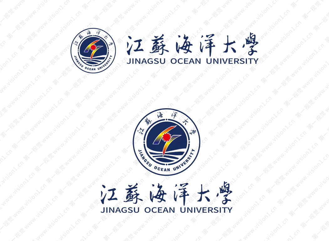 江苏海洋大学logo校徽PNG透明底ai矢量素材
