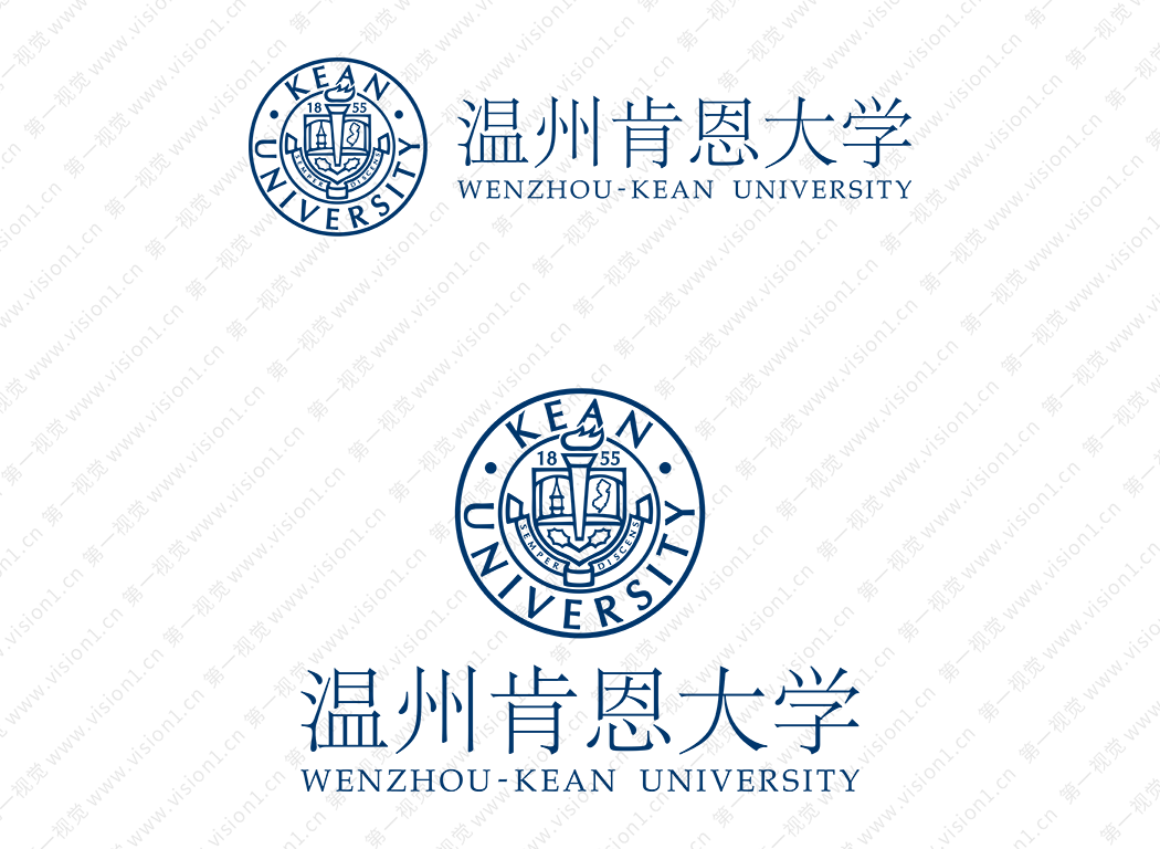 温州肯恩大学logo校徽PNG透明底ai矢量素材