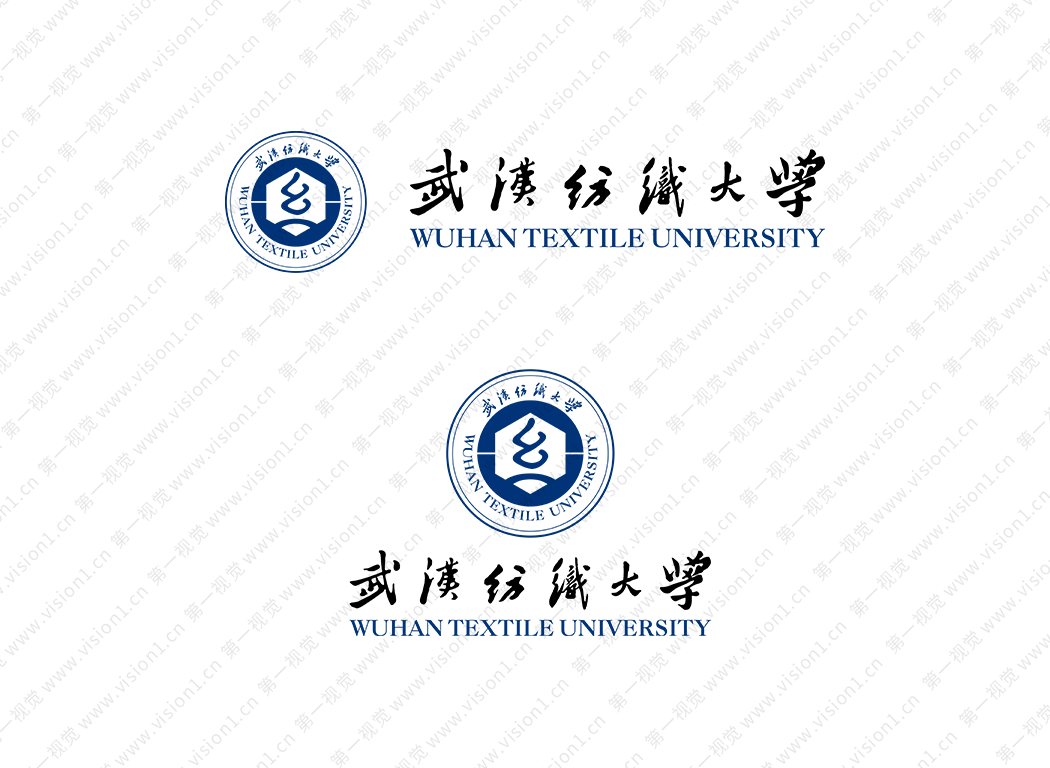 武汉纺织大学logo校徽PNG透明底ai矢量素材