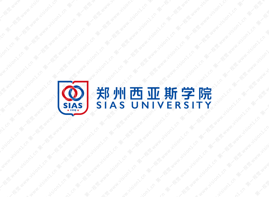 郑州西亚斯学院logo校徽PNG透明底ai矢量素材