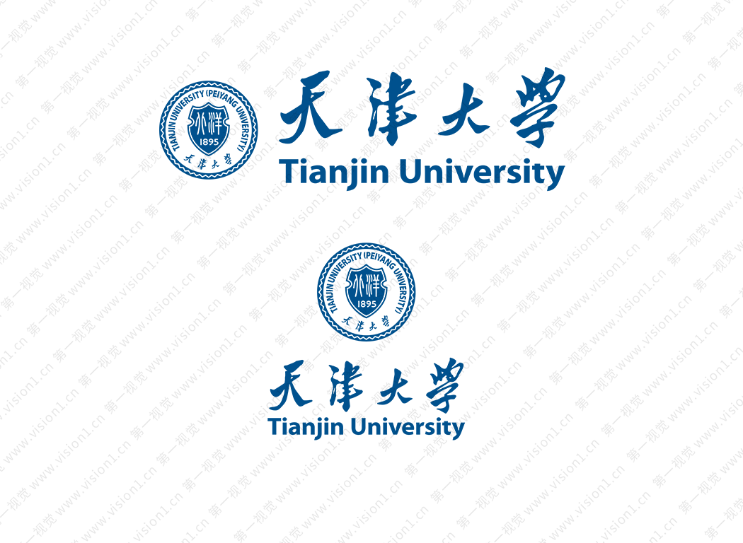 天津大学logo校徽PNG透明底ai矢量素材