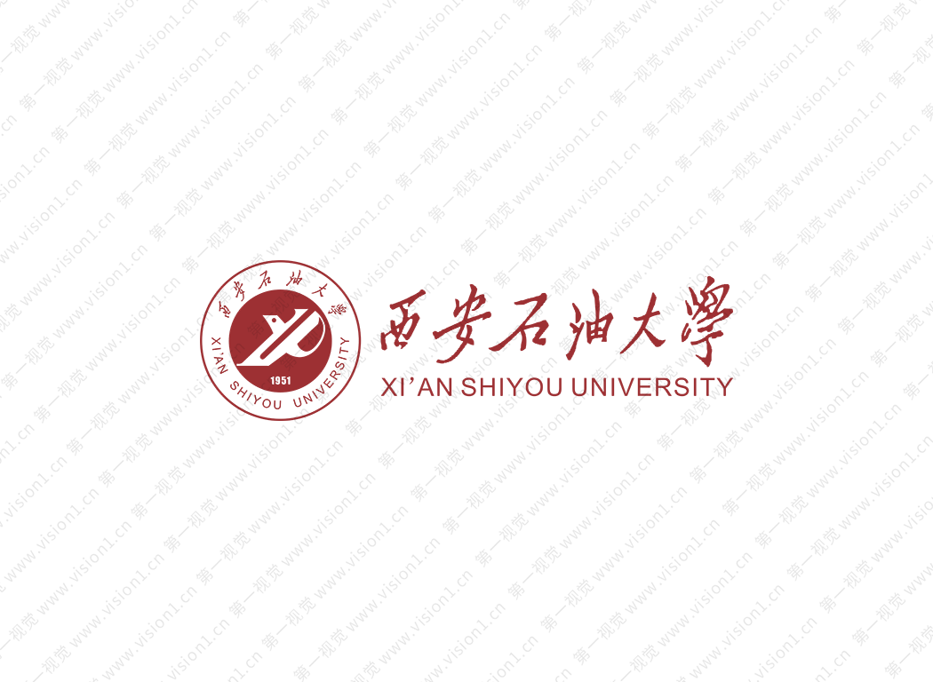 西安石油大学logo校徽PNG透明底ai矢量素材