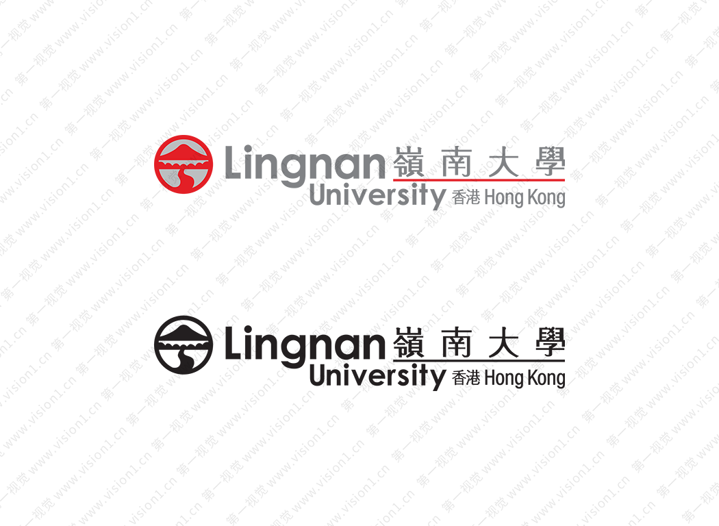 岭南大学logo校徽PNG透明底ai矢量素材