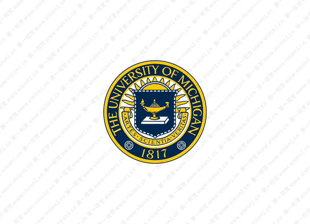 密西根大学logo校徽PNG透明底ai矢量素材