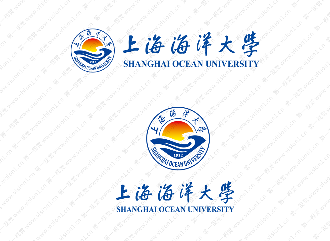 上海海洋大学logo校徽PNG透明底ai矢量素材