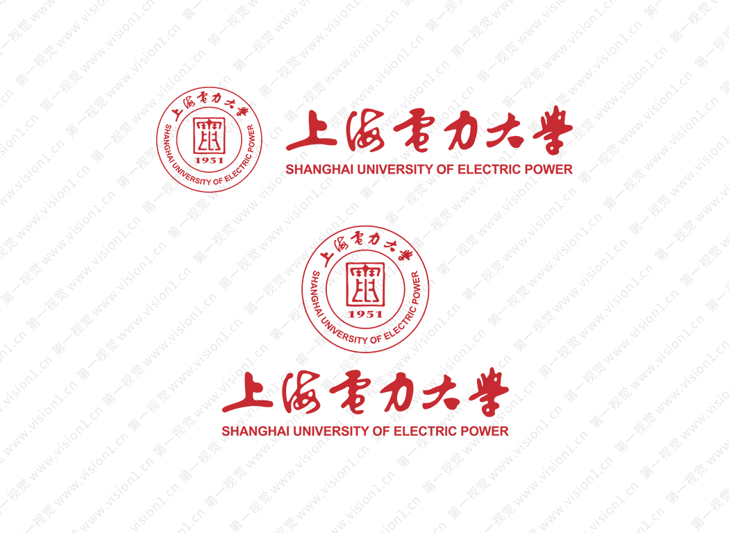 上海电力大学logo校徽PNG透明底ai矢量素材