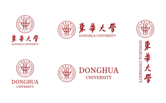 东华大学logo校徽PNG透明底ai矢量素材