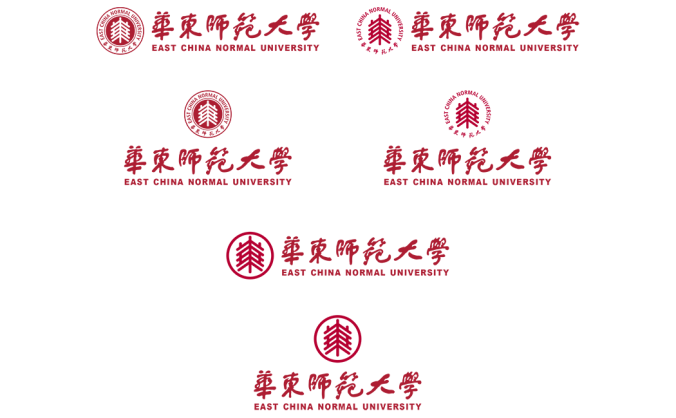 华东师范大学logo校徽PNG透明底ai矢量素材