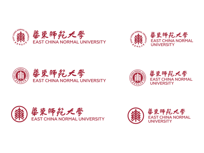 华东师范大学logo校徽PNG透明底ai矢量素材