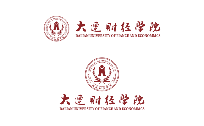 大连财经学院logo校徽PNG透明底ai矢量素材