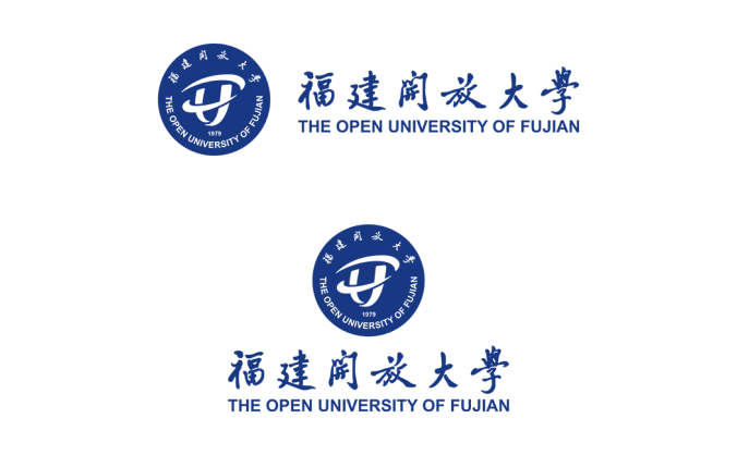 福建开放大学logo校徽PNG透明底ai矢量素材