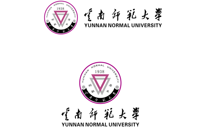 云南师范大学logo校徽PNG透明底ai矢量素材