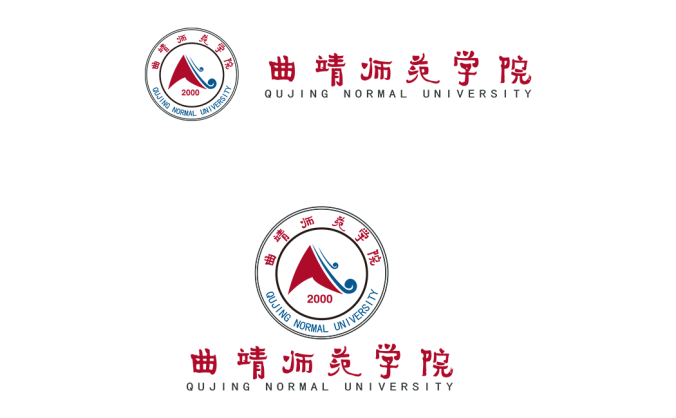 曲靖师范学院logo校徽PNG透明底ai矢量素材