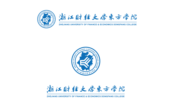 浙江财经大学东方学院logo校徽PNG透明底ai矢量素材