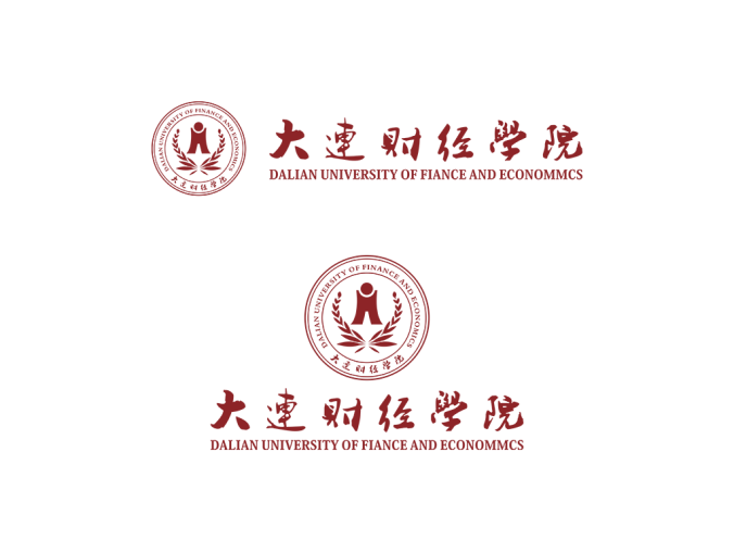 大连财经学院logo校徽PNG透明底ai矢量素材